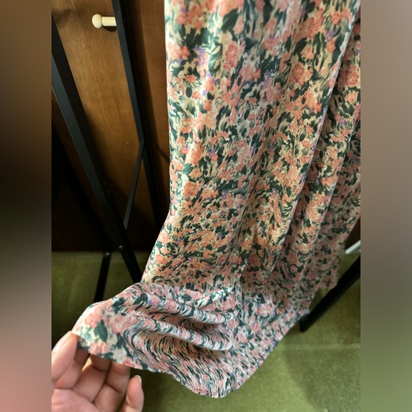 Floral print, flowy long skirt - Picture 7 of 8